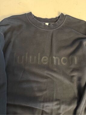 lululemon athletica Black Crewneck with Tonal Logo